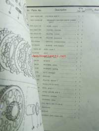 Yamaha parts list model DT250MX (&#039;77)(type1R7) model DT400MX (&#039;77)(type1R6) for Europe  - Varaosaluettelo