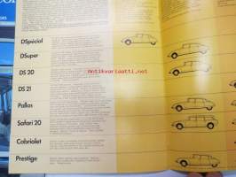 Citroën DS 1971 -myyntiesite / sales brochure