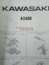 Kawasaki Parts Catalog KZ400 for European market - Moottoripyörä varaosaluettelo