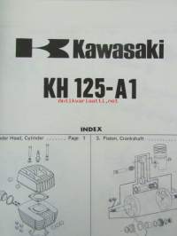 Kawasaki Parts Catalog KE125-A1 for European market - Moottoripyörä varaosaluettelo