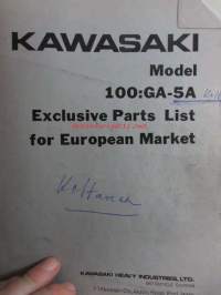 Kawasaki Parts Catalog 100:G7S/G7T - Moottoripyörä varaosaluettelo