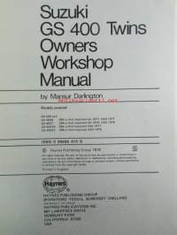 Suzuki GS400 Twins, 398cc 1976 on, Owners Workshop Manual - Moottoripyörän omistajan käsikirja