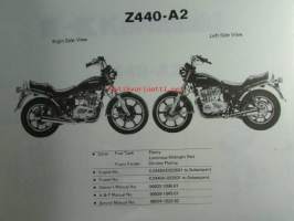 Kawasaki Z440-A2 for European market, motorcycle Parts Catalog - varaosaluettelo