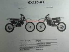 Kawasaki KX125-A series KX125A7, For European Market, motorcycle Parts Catalog - varaosaluettelo