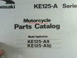 Kawasaki KX125-A series KX125A9 KX125A10, For European Market, motorcycle Parts Catalog - varaosaluettelo