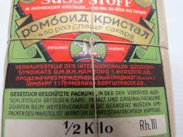 Kristall-Süs-stoff im rhomboeder Kristallen - 50 mal so süss als Zucker / Romboid kristal 450 raz space sahara -alkuperäinen, avaamaton  makeutusainepakkaus noin