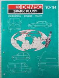 Denso Spark Plugs 1993-94 Recommendation Catalogue - sytytystulppaluettelo