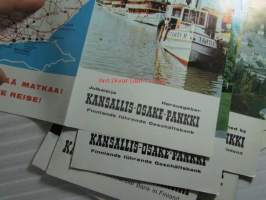 KOP Kansallis-Osake-Pankki julkaisema kaupungin matkailukarttasarja, 14 eri kaupungin matkaoppaat - Lahden kesä-talvi ulkoilukartta, katso kuvista sisältö tarkemmin