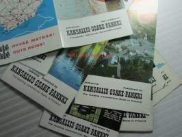 KOP Kansallis-Osake-Pankki julkaisema kaupungin matkailukarttasarja, 14 eri kaupungin matkaoppaat - Lahden kesä-talvi ulkoilukartta, katso kuvista sisältö tarkemmin