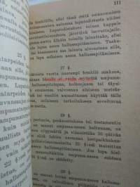 Metsästystä sekä eläin- ja luonnonsuojelua koskevat lait ja asetukset - pieni lakisarja No 52 1947