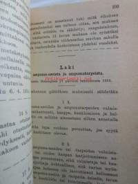 Metsästystä sekä eläin- ja luonnonsuojelua koskevat lait ja asetukset - pieni lakisarja No 52 1947