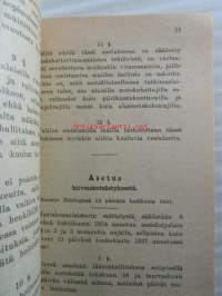 Metsästystä sekä eläin- ja luonnonsuojelua koskevat lait ja asetukset - pieni lakisarja No 52 1947