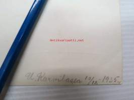 Ompeluseurat U. Karvilassa 10.12.1935 -valokuva