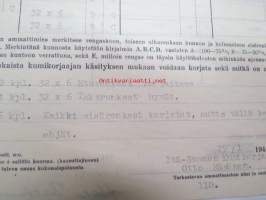 Autorenkaiden ostolupa-anomus / Kansanhuoltoministeriö Autotarviketoimistolle 25.1.1945, Ford Kuorma-auto malli 99T rek. nr V-7786, auton haltija Viipurin Tie- ja