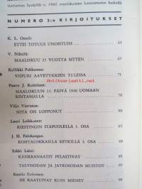 Kansa Taisteli 1965 nr 3 sis. seur. artikkelit; K.L. Oesch - Ettei totuus unohtuisi, Valo Nihtilä - Maaliskuu 25 vuotta sitten, Kyllikki Pahkamaa - Viipuri