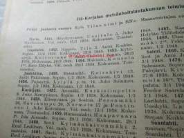 Metsänkäyttöoikeuden rajoitukset yksityistiloilla  1. 1. - 30.6. 1938 Inskränkningarna i rätten atta förfoga över skog å enskilda lägenheter 1.1.1938 -