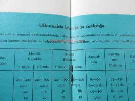 Ohjeita ulkomaille matkustaville Helsingin Osakepankki esite 1963