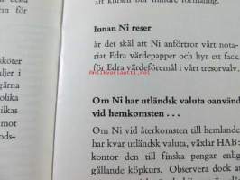 Helsingfors Aktiebank Tips för utlandsresande 1961 -esite