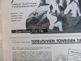 Eeva 1947 nr 4 huhtikuu, sis. mm. seur. artikkelit / kuvat / mainokset; Kannessa Eeva-Kaarina Volanen, Malabarin rannikolla, Kuukauden paras elokuva, Aistikasta