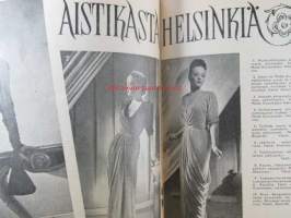 Eeva 1947 nr 4 huhtikuu, sis. mm. seur. artikkelit / kuvat / mainokset; Kannessa Eeva-Kaarina Volanen, Malabarin rannikolla, Kuukauden paras elokuva, Aistikasta