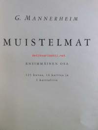 Suomen Marsalkan muistelmat, G. Mannerheimin muistelmien I-II, 260 kuvaa, 30 karttaa, 1 karttaliite ja henkilöhakemisto.