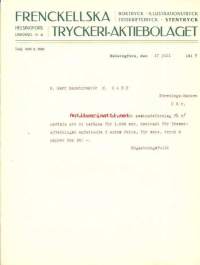 Frenckellska Tryckeri Ab 17.7.1913  - firmalomake