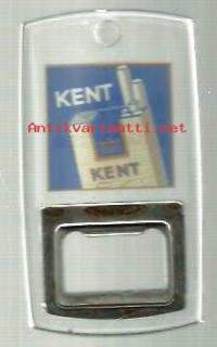 Kent cigarettes  mainos pullonkorkinavaaja  9x5 cm cm