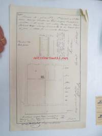 &quot;Dessain&quot; (=design?) att i gården No 2 i 1sta Quarteret af 6te Stadsdelen tillhörig Handlanden Carl Magnus Dahlström, inrätta, i det mindre, emot Wästra