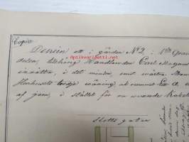 &quot;Dessain&quot; (=design?) att i gården No 2 i 1sta Quarteret af 6te Stadsdelen tillhörig Handlanden Carl Magnus Dahlström, inrätta, i det mindre, emot Wästra