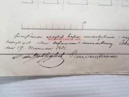 &quot;Dessain&quot; (=design?) att i gården No 2 i 1sta Quarteret af 6te Stadsdelen tillhörig Handlanden Carl Magnus Dahlström, inrätta, i det mindre, emot Wästra