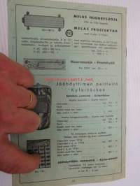 Talvivarusteita - Vinterartiklar Hinnasto nr 5 1938-39 -kuvitettu varusteluettelo autotarvikkeille