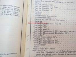 Polak &amp; Schwarz 1939 hajusteitten, kemikaalien, esanssien yms. tukkumyyjä -tuoteluettelo
