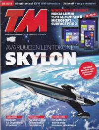 Tekniikan Maailma 2/2014.  ÄNokia Lumia 1520 ja 2520, Microsoft SurfacePro 2.  Avaruuden lentokone Skylon. Mazda3 1,5 Skyactiv-G.