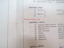 Maalariryhmä 15-25 taidenäyttely 5-16.9.1958 -näyttelyluettelo