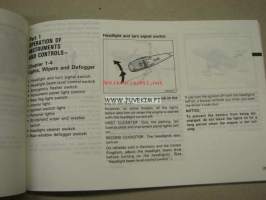 Toyota Camry owner´s manual -käyttöohjekirja englanniksi