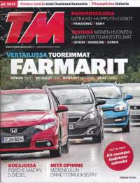 Tekniikan Maailma 18/2014. Vertailussa tuoreimmat farmarit Honda Civic, Peugeot 308, Renault Megane ja Seat Leon.  Koeajossa Porsche Macan S Diesel. Parivertailussa