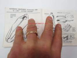 G.I. Joe - Official Training Guide to prepare G.I. Joe to combat -varusteluettelo