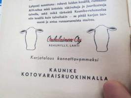 Karjatalous 1952 nr 25 sis. mm. seur. artikkelit / kuvat / mainokset; Syksyn rehutilanne, Hedvig Gebhard 85-vuotias, Uusia lypsäjämestareita Uudenmaan