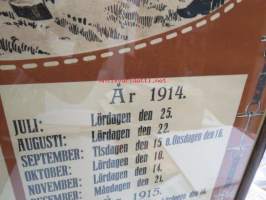 Hevosmyyjäiset Turun Hippodromilla 1914-1915 -kehystetty, alkuperäinen juliste