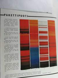 Kotiteollisuus 1973 nr 4, kirjontaa karjalaisittain, mikä on Winsor-tuoli?, revinnäisliinoja, kaula- ja hartiahuiveja, keinutuolinmattoja, sohvatyynyjä