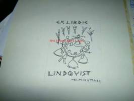 Ex - libris  Lindqvist (Helmiriitta 8 e)