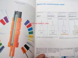Staedtler Mars Design Group -kynien, tussien ja piirustusvälneiden kuvitettu luettelo
