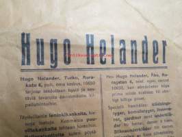 Hugo Helander -kauppaliikkeen paperipussi