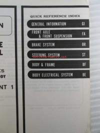 Nissan Service manual model F20 series Chassis and body supplement 1 - huolto-ohjekirjan lisäosa
