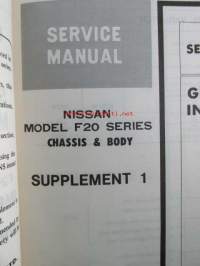 Nissan Service manual model F20 series Chassis and body supplement 1 - huolto-ohjekirjan lisäosa