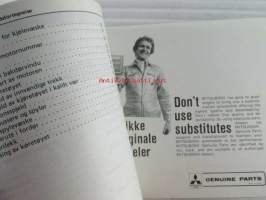 Mitsubishi L300 Owner&#039;s handbook / Instruksjonsbok - Omistajankäsikirja
