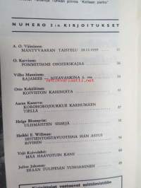 Kansa Taisteli 1967 nr 2, sis. seur. artikkelit; A.O. Väänänen - Mäntyvaaran taistelu 20.12.1939, O. Karvinen - Pommitimme Obozerskajaa, Vilho Manninen -