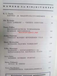 Kansa Taisteli 1967 nr 5, sis. seur. artikkelit;  Ale Rivinoja - Tuli lakkasi -yhteys otettiin, Tauno Pukka - Panssarivaunuja tuhoamassa Summan rintamalla, Armas