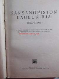 Kansanopiston laulukirja - sanapainos