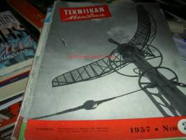 Tekniikan maailma 2/1957 hopeasauma-mopo, tehokas taskuradio, Reflex Beauty